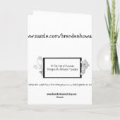 Grappig skiën kerstkaart, dikke kat & Duncan Feestdagen Kaart (Achterkant)