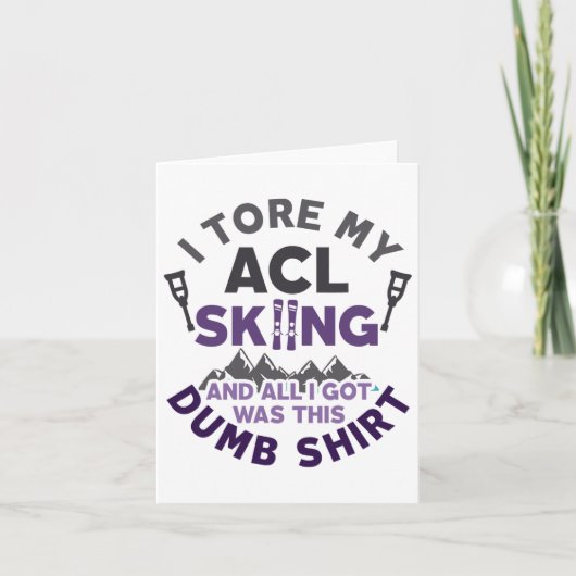 Grappig skiën knieblessure gescheurde ACL goed te Kaart (Voorkant)