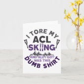 Grappig skiën knieblessure gescheurde ACL goed te Kaart (Gele Bloem)