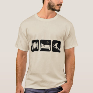 grappig skiën t-shirt
