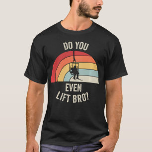 Grappig Skiën Til Je Eigenlijk Wel Bro Retro T-shirt