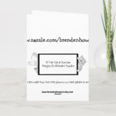 Grappig skiën Verjaardagskaart, dikke kat & Duncan Kaart (Achterkant)