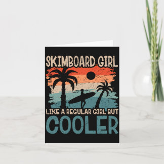 Grappig Skimboard Meisje Skimboarder Skimboarding Kaart