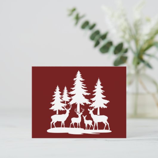 Grappig Skinny Pine Tree Summer Hiking Camping Feestdagenkaart (Staand voorkant)