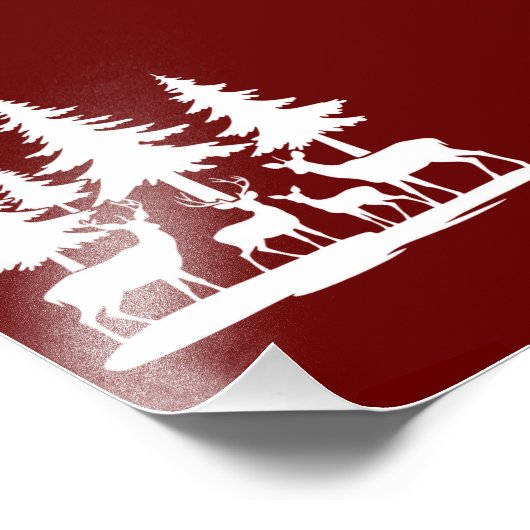 Grappig Skinny Pine Tree Summer Hiking Camping Foto Afdruk (Hoek)