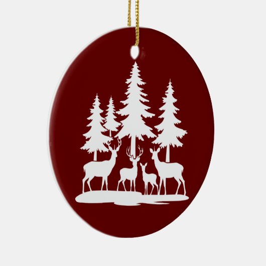 Grappig Skinny Pine Tree Summer Hiking Camping Keramisch Ornament (Rechts)