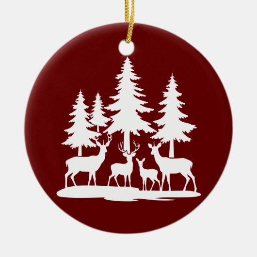 Grappig Skinny Pine Tree Summer Hiking Camping Keramisch Ornament (Voorkant)