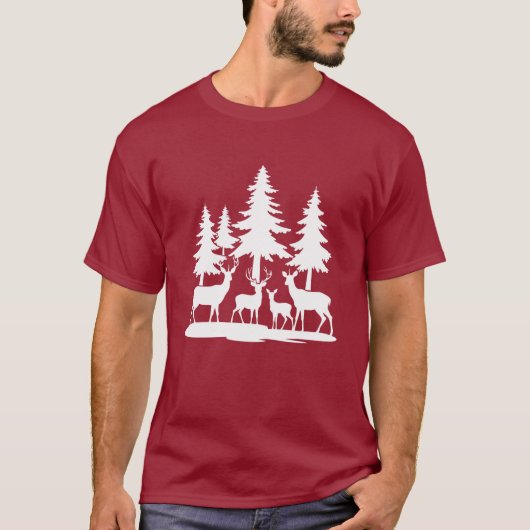 Grappig Skinny Pine Tree Summer Hiking Camping T-shirt (Voorkant)