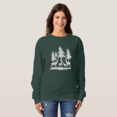 Grappig Skinny Pine Tree Summer Hiking Camping Trui (Voorkant volledig)