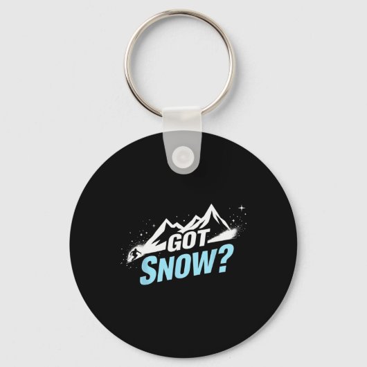 Grappig Skiquote Cadeau Hebt Sneeuw Sleutelhanger (Voorkant)