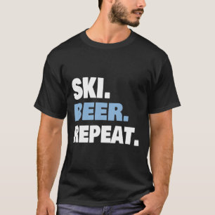 Grappig Skireis Skiën en Bierliefhebber Geschenk v T-shirt