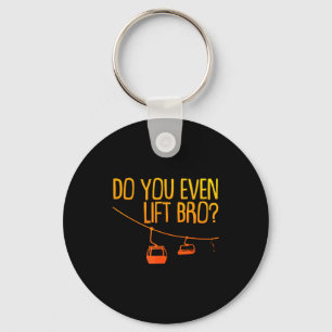 Grappig skisnowboarden ontwerp voor mannen vrouwen sleutelhanger