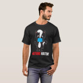 Grappig Skunk Afstand Bescherming Masker T-shirt (Voorkant volledig)