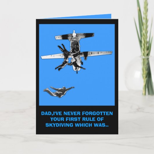 Grappig skydiving kaart (Voorkant)