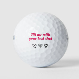 Grappig: "Sla me met je beste schot" Golfballen