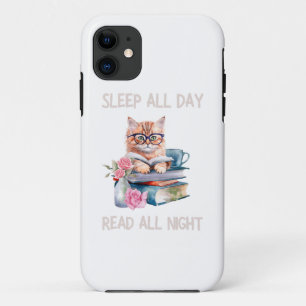 Grappig Slaap de hele dag lezen de hele nacht Case-Mate iPhone Case
