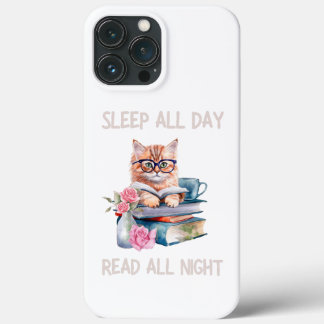 Grappig Slaap de hele dag lezen de hele nacht Case-Mate iPhone Case