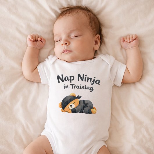 Grappig slaap ninja baby romper