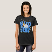 Grappig Slaap nodig Wolk Karakter T-shirt (Voorkant volledig)