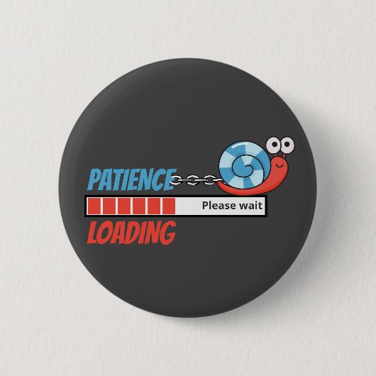 Grappig slakkemietenfeest met patiëntbelasting cad ronde button 5,7 cm (Voorkant)