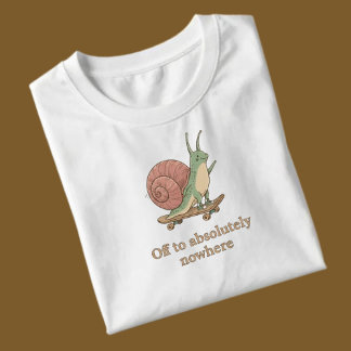 Grappig slakken-skateboard T-shirt – Schattig esth