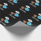 Grappig slapen in een kamer met donkere bg cadeaupapier (Hoek)