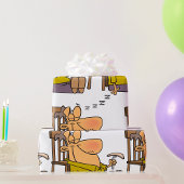 Grappig Slaperig Man Napping met Sandwich Cadeaupapier