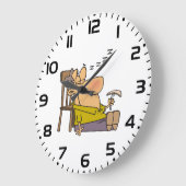 Grappig Slaperig Man Napping met Sandwich Grote Klok (Hoek)
