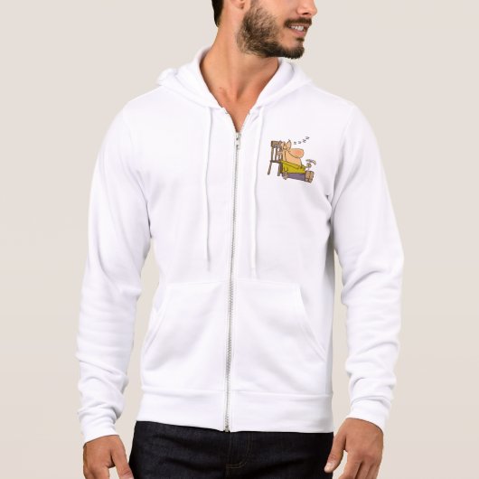 Grappig Slaperig Man Napping met Sandwich Hoodie (Voorkant)