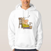 Grappig Slaperig Man Napping met Sandwich Hoodie (Voorkant)