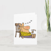 Grappig Slaperig Man Napping met Sandwich Kaart (Voorkant)