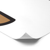 Grappig Slaperig Man Napping met Sandwich Poster (Hoek)