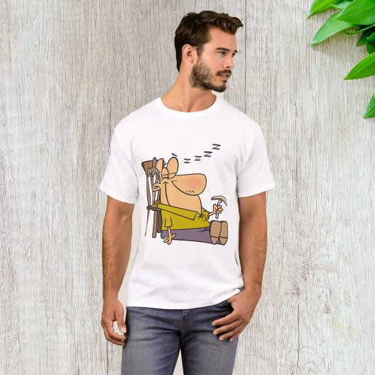 Grappig Slaperig Man Napping met Sandwich T-shirt