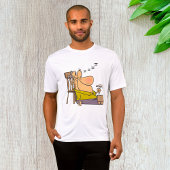 Grappig Slaperig Man Napping met Sandwich T-shirt