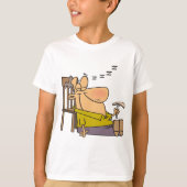 Grappig Slaperig Man Napping met Sandwich T-shirt (Voorkant)