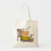 Grappig Slaperig Man Napping met Sandwich Tote Bag (Voorkant)
