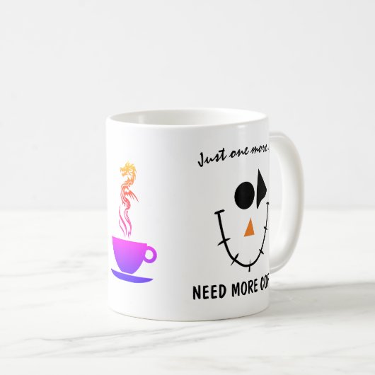 Grappig Slapy Face. Meer koffie nodig Koffiemok (Voorkant rechts)