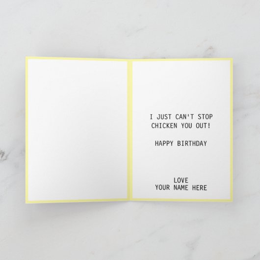 Grappig slecht chick kip dochter gelukkig verjaard bedankkaart (Binnen)