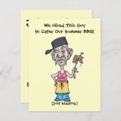 grappig slecht kamp kok zomer BBQ Kaart (Voorkant / Achterkant)