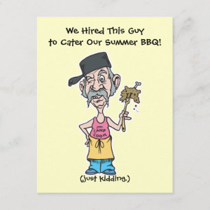 grappig slecht kamp kok zomer BBQ Kaart