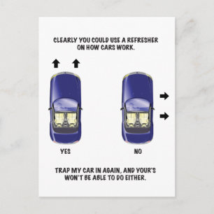 Grappig slecht parkeerbiljet briefkaart