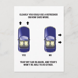 Grappig slecht parkeerbiljet briefkaart