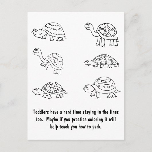 Grappig slecht parkeerbiljet briefkaart (Voorkant)