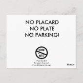 Grappig slecht parkeerbiljet briefkaart (Achterkant)