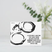 Grappig slecht parkeerbiljet briefkaart (Staand voorkant)