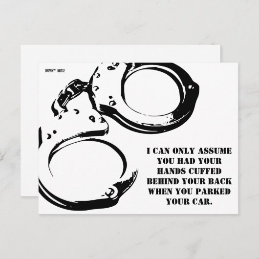 Grappig slecht parkeerbiljet briefkaart (Voorkant / Achterkant)