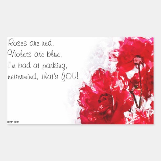 Grappig slecht parkeerbiljet rechthoekige sticker (Voorkant)