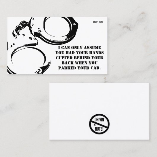 Grappig slecht parkeerbiljet visitekaartje (Voorkant / Achterkant)