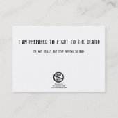 Grappig slecht parkeerbiljet visitekaartje (Achterkant)