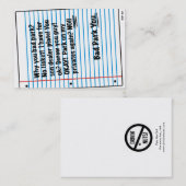 Grappig slecht parkeerbiljet visitekaartje (Voorkant / Achterkant)